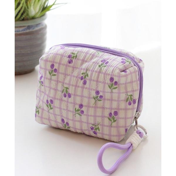 ポーチ Pochi Pouch/ストラップ付き チューリップ キルティング  ポーチ レディース