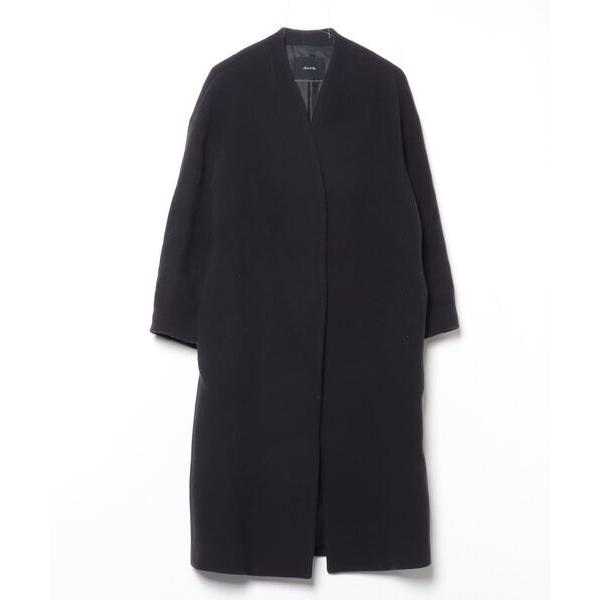 「allureville」 ノーカラーコート 2 ネイビー レディース
