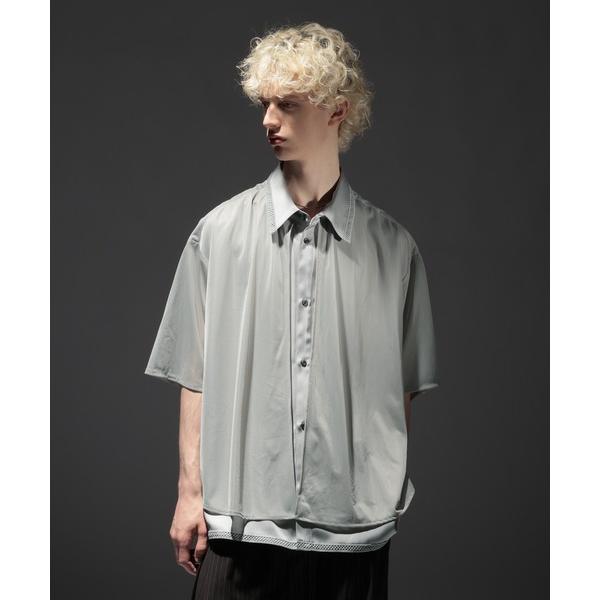 シャツ 「SET UP対応」シアーレイヤードシャツSS(HARE) メンズ