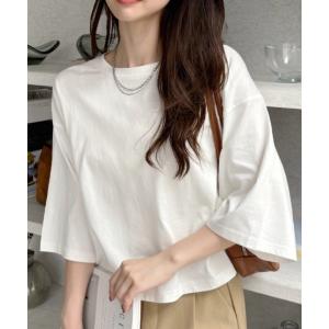 tシャツ 「夏までさらっと」ワイドシルエット ショート丈Tシャツ レディース