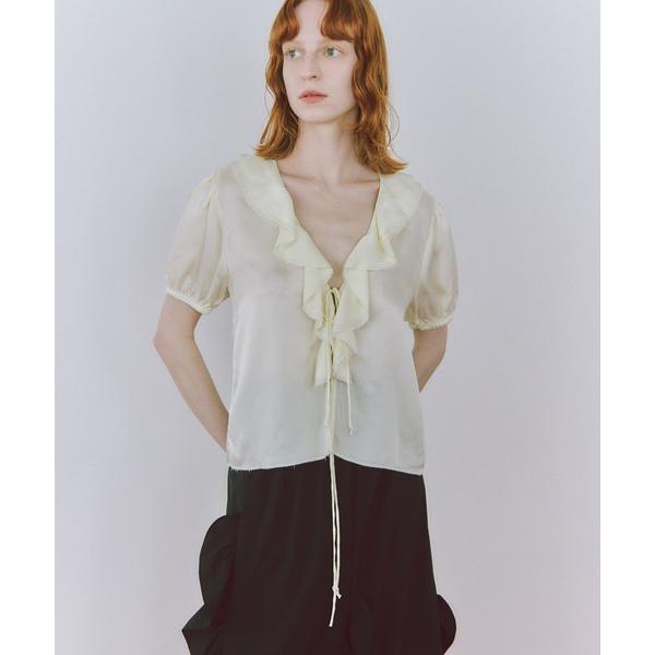 ブラウス シャツ 「PROVOKE（プロヴォーク）」別注 cupro raffle collar b...