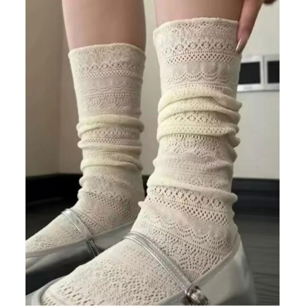 靴下 「 ammy. / エイミードット 」 シアー レース ソックス レディース