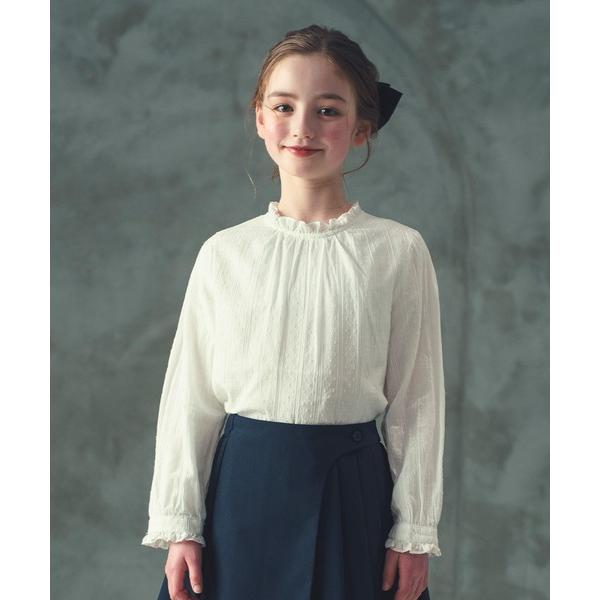 ブラウス シャツ フリルネックコットンブラウス キッズ 子供服