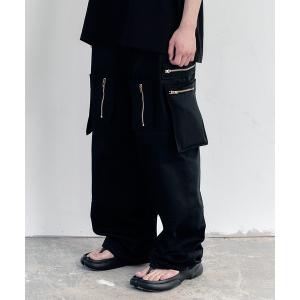 カーゴパンツ LIBERE リベーレ / MULTI ZIP POCKET PANTS ワイドシルエット2WAYカーゴパンツ / 251309-251