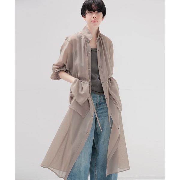 コート アウター sheer overlap long jacket(シアーオーバーラップロングジャ...
