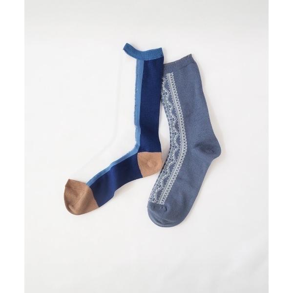 靴下 レイヤードソックス　レース レディース