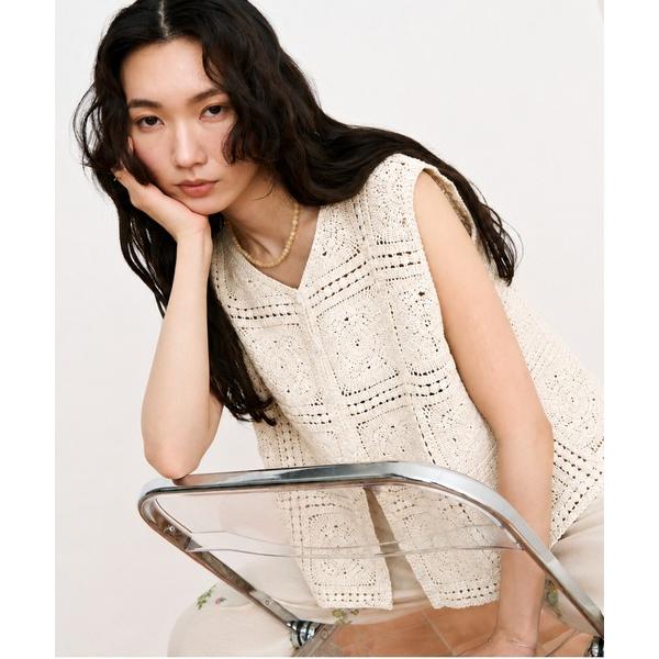 ベスト ジレ Crochet Lace Vest / クロシェレースベスト レディース