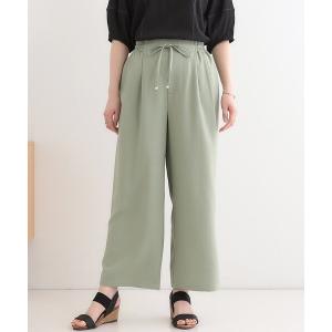 パンツ 「セットアップ可」麻調イージーワイドパン...の商品画像