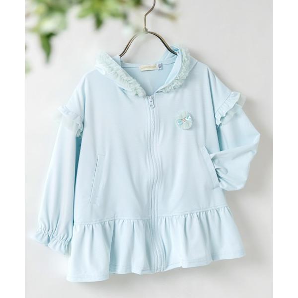 パーカー  UVcut速乾フリルパーカー(80-130cm) キッズ 子供服 女の子