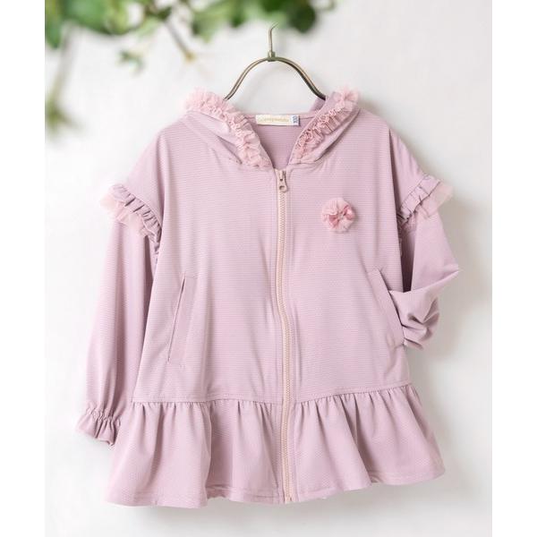 パーカー  UVcut速乾フリルパーカー(140・150cm) キッズ 子供服 女の子
