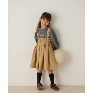 スカート サス付きハイウエストギャザースカート キッズ 子供服 女の子