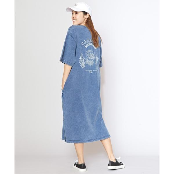 ワンピース 「Kahiko」SURF＆Palms ユーイングTシャツワンピース
