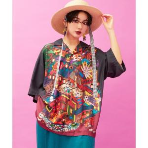 シャツ 「中村杏子×倭物やカヤ」来福メンズシャツ メンズ レディース