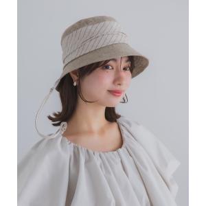 帽子 ハット 「かぶれる日傘」クリップギャザーバケットハット レディース
