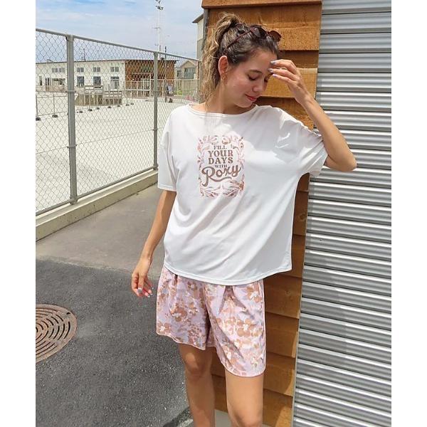 水着 ARTSY FLORAL /ロキシー水陸両用半袖ラッシュガードTシャツ付き3点セット水着 レデ...