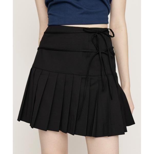 スカート DOUBLE RIBBON PLEATS SK ダブル リボン プリーツ スカート