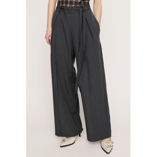 スラックス パンツ CENTER TAPE TUCKED TROUSERS センター テープ タック...