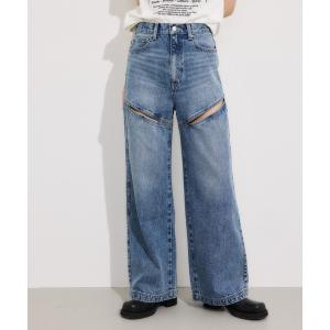 SLY J／W SWITCHING STRAIGHT パンツ D/BLU SLY | J／W SWITCHING STRAIGHT パンツ (ストレート ) |SHEL'TTER WEBSTORE