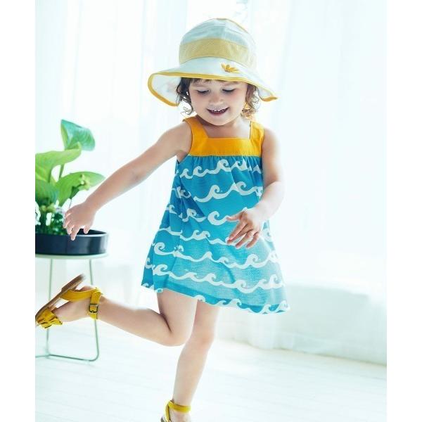 ワンピース サマーオーシャンノースリーブワンピース キッズ 子供服 女の子