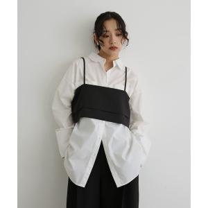 ベスト ジレ バックボタンビスチェ レディース