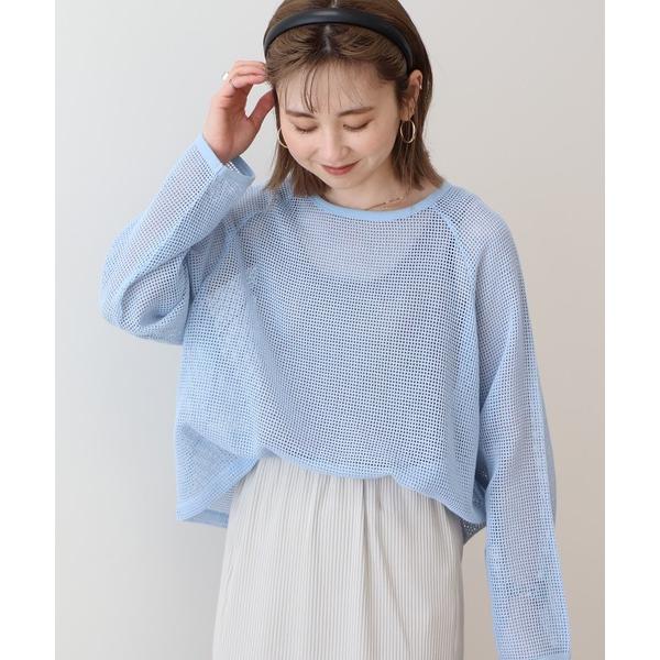 tシャツ メッシュ長袖Tシャツ レディース