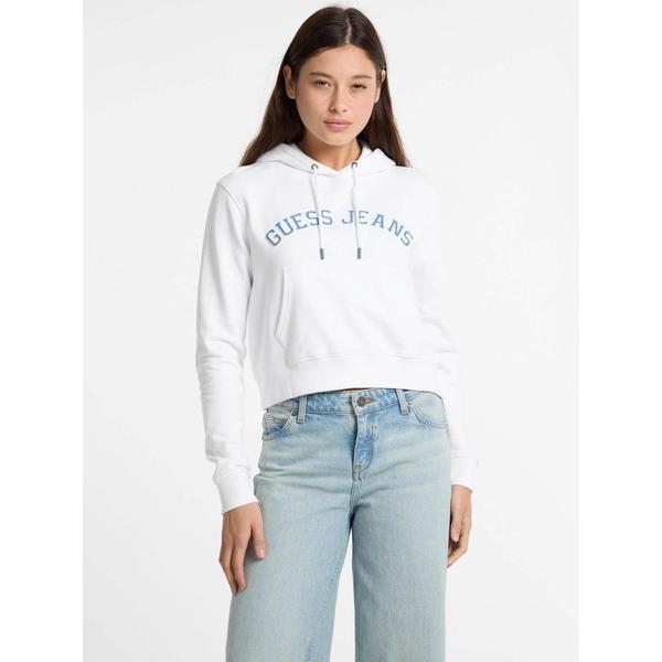 パーカー GUESS JEANS Hood Cropped Collegiate Sweat パーカ...