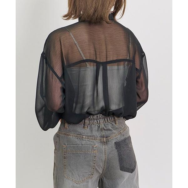 ブラウス シャツ 「Fizz/フィズ」　シアークレープシャツ レディース