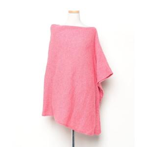 「45R」 ニットポンチョ 0 ピンク レディース
