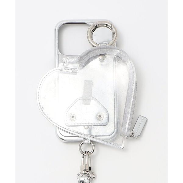 スマホケース 「ajew」PVC HEART PLANET POCKET iPhone15Proケー...