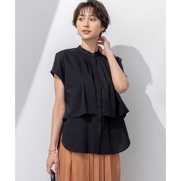 ブラウス シャツ 「撥水加工/洗える」シアーナイロンツイル レイヤード ブラウス レディース