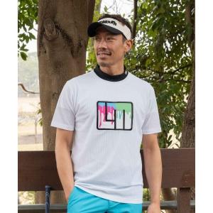 シャツ 「LOUDMOUTH/ラウドマウス」モックネックストレッチ半袖シャツ　ゴルフ　おしゃれなギフトに最適！ メンズ