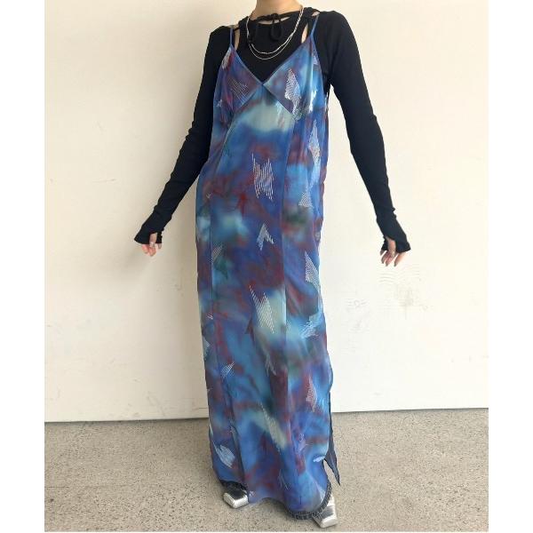 tシャツ 2WAY BLUR SCENERY LONG TOP レディース