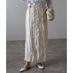 ロング スカート ワッシャーサテンIラインスカート