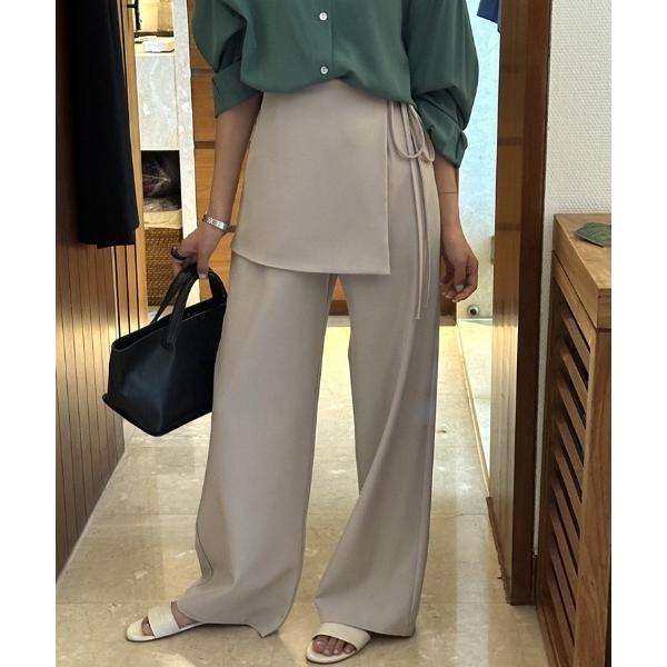 パンツ クロスレイヤリング ワイドパンツ レディース