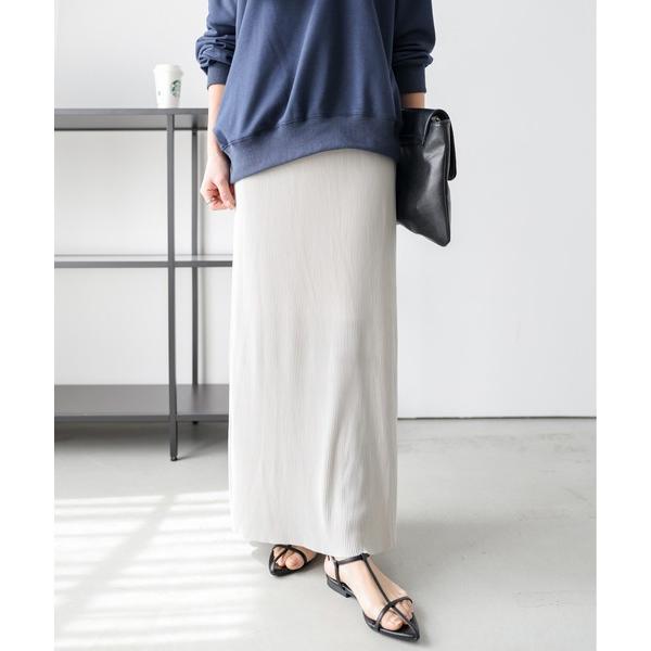 スカート Iラインプリーツスカート