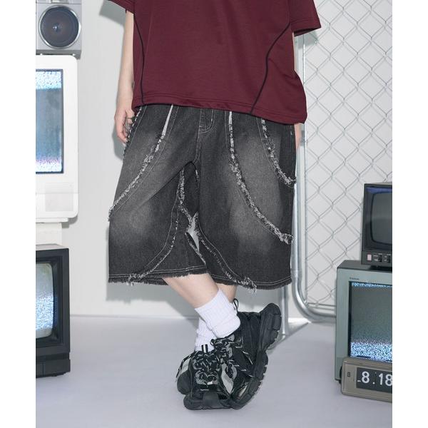 パンツ Buyer's Select/バイアス＆トライバルフリンジ5ポケットBIGショーツ メンズ ...