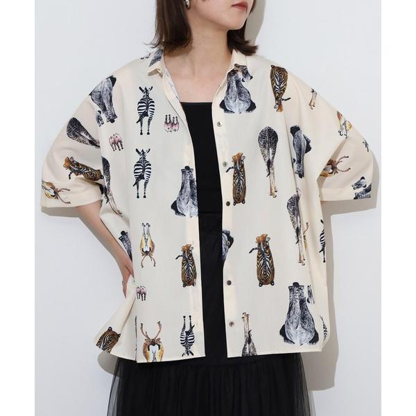 ブラウス シャツ olet ihana アニマルヒップ　ワイドブラウス レディース