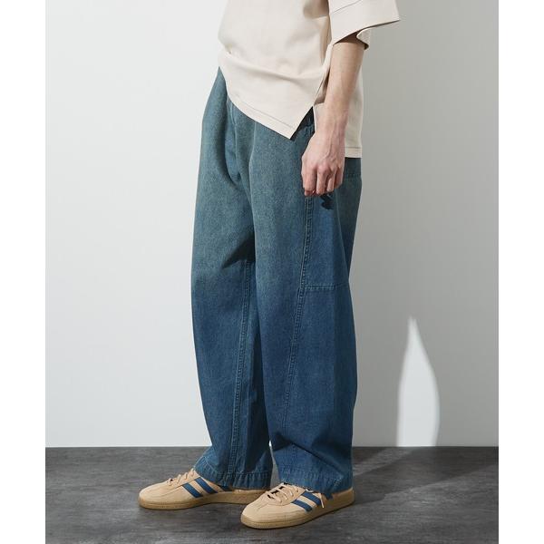 ジーンズ 「ヴィンテージ加工」 LIGHT CURVED DENIM /ワイドデニム/ライトオンスデ...