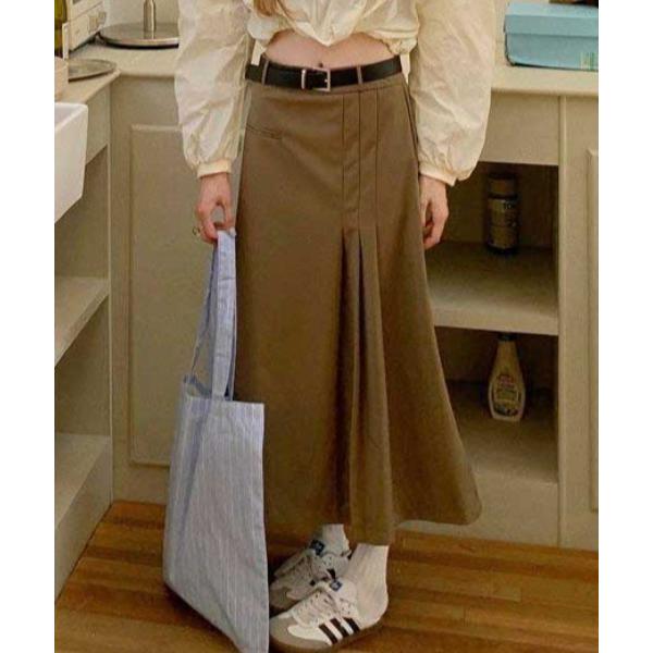 スカート asymmentry tuck skirt