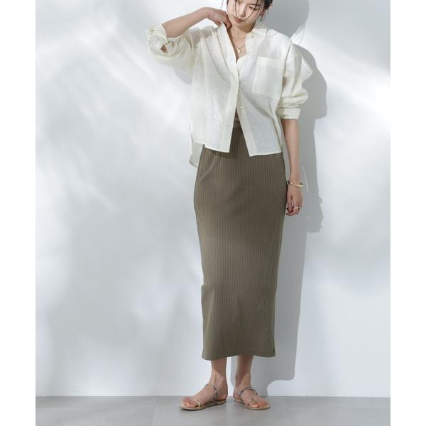 スカート Anti Soaked(R) 汗染み防止リブタイトスカート（セットアップ可）