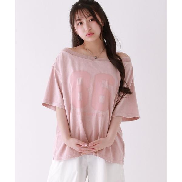 tシャツ 「綿100％」AcidWashオフショルトップス キッズ 子供服 女の子