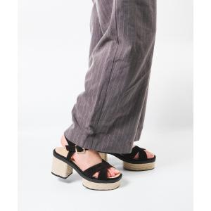 サンダル チャンキーヒールストラップサンダル/MANU-VS レディース