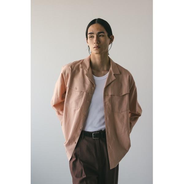 コート ジャケット リネンミックスシャツジャケット メンズ