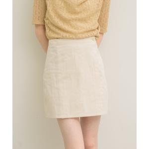 スカート リネンライクラップミニ スカート