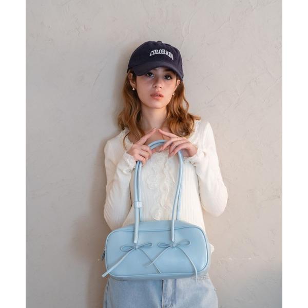 ショルダーバッグ バッグ 「Nu」リボンハンドバッグ レディース