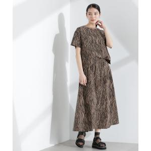 ワンピース THOUSAND MILE/ショートスリーブTシャツ スカートセット ゼブラ