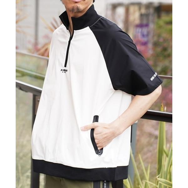 tシャツ (RM)「LUXE/R GOLF」ストレッチ クロス ハーフジップ プルオーバー 半袖 シ...