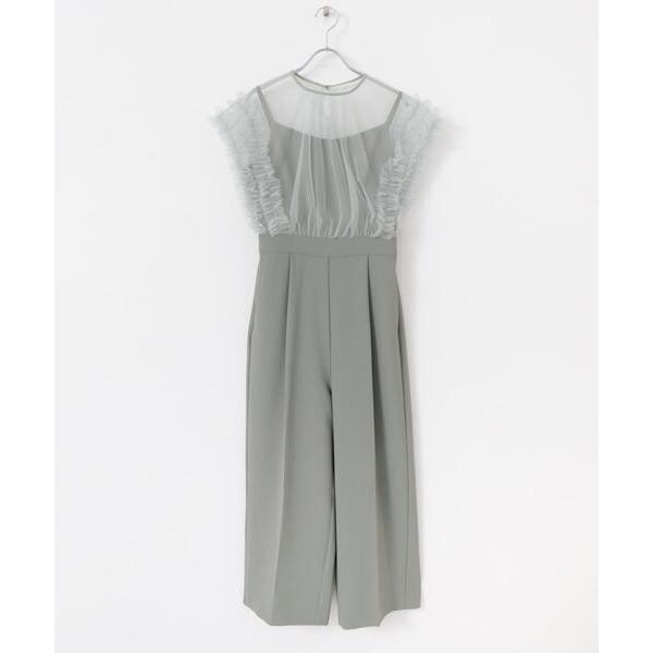 ワンピース チュールドッキングオールインワン