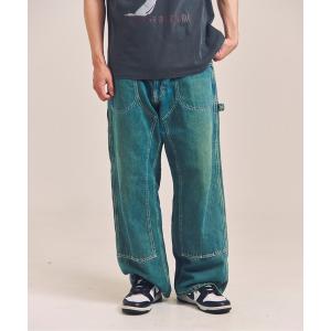 ワイドパンツ ジーンズ LEE-DOUBLEKNEE WIDE PAINTER メンズ レディース