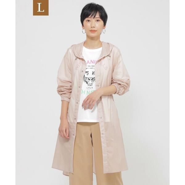 ステンカラーコート コート 「L」「はっ水」「ウォッシャブル」シアーストレッチパッカブルコート レデ...